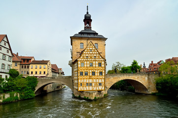 Altes Rathaus und Regnitzbrücke, Bamberg