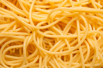 background of cooked aldente Spaghetti pasta - obrazy, fototapety, plakaty