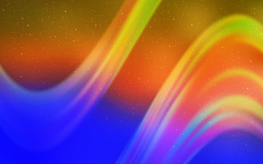 Obraz premium Light Blue, Yellow vector background with astronomical stars.