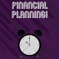 Word writing text Financial Planning. Business photo showcasing Accounting Planning Strategy Analyze