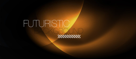 Shiny neon circles abstract background