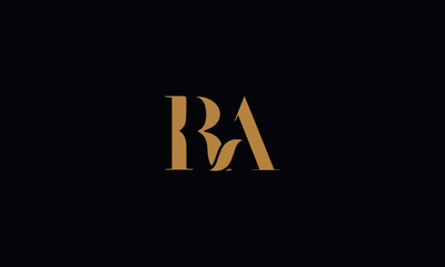 RA logo design template vector illustration - obrazy, fototapety, plakaty