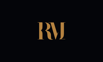 RM logo design template vector illustration