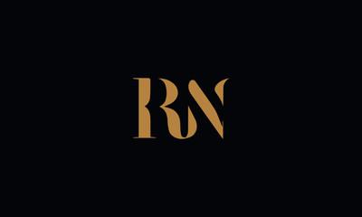 RN logo design template vector illustration