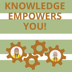 Handwriting text Knowledge Empowers You. Conceptual photo Education responsible to achieve your success