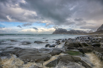 a coastal scene from Flakstad island, Lofoten