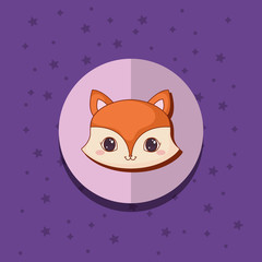 kawaii animals card icon vector ilustration