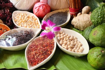 Thai spa aromatherapy massage herb
