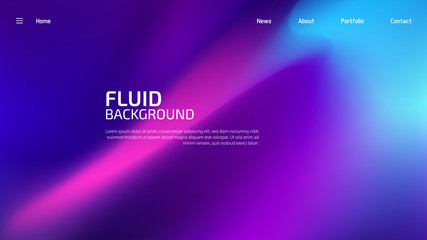 Trendy summer fluid gradient background, colorful abstract liquid 3d shapes. Futuristic design wallpaper for banner, poster, cover, flyer, presentation, advertising, landing page