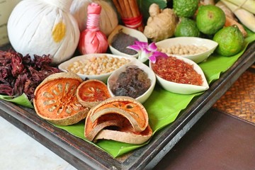 Thai spa aromatherapy massage herb