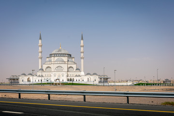 Fototapeta na wymiar View of Sharjah Grand Mosque