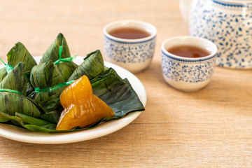 Zongzi or Traditional Chinese Sticky Rice Dumplings
