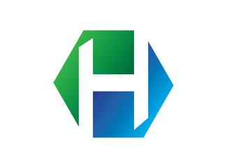 h alphabet symbol foor logo design illustration hexagon vector