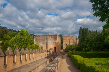 Muralla de la Alhambra de Granada, Andalucía