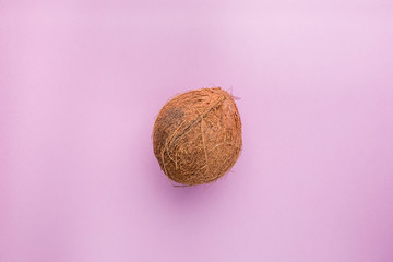 coconuts on pink background.
