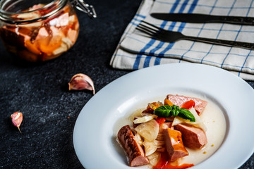Czech pickled sausages