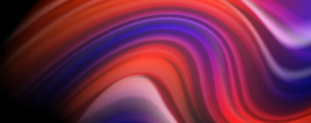 Fluid liquid color wave lines, glowing colorful light effect, abstract composition template. Geometric technology abstract pattern. Movement concept