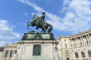 Fototapeta na wymiar Prinz-Eugen-Reiterdenkmal Wien 