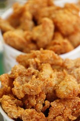 Fried chicken nuggets delicious at street food