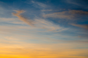 blue sky and cloud. twilight sunset background