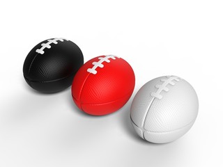 Blank football stress ball for branding and mock up. 3d render illustration.