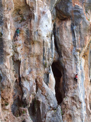 A strong rock climbing man in Turkey, Geyikbayiri çitdibi