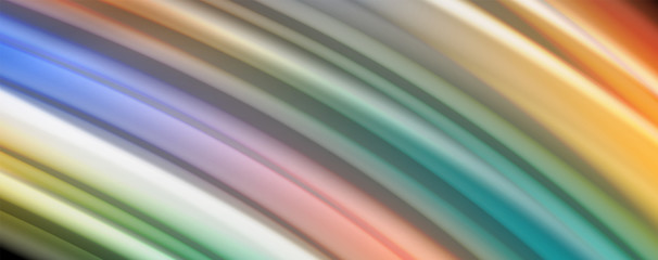 Flowing liquid colors - modern colorful flow poster. Wave liquid shapes. Art design for your design project