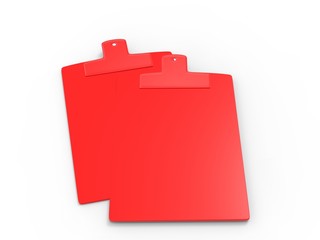 Blank Clip Folder Clipboard for Branding and Mock up. 3d render illustration.