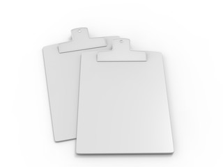 Blank Clip Folder Clipboard for Branding and Mock up. 3d render illustration.