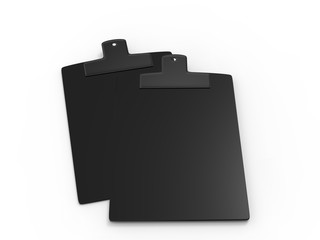 Blank Clip Folder Clipboard for Branding and Mock up. 3d render illustration.