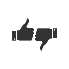 like icon vector. Thumbs up icons. social media symbol. Like and dislike icon. Thumbs up and thumbs down