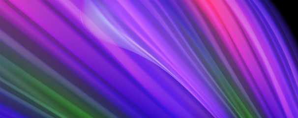 Fluid liquid color wave lines, glowing colorful light effect, abstract composition template. Geometric technology abstract pattern. Movement concept