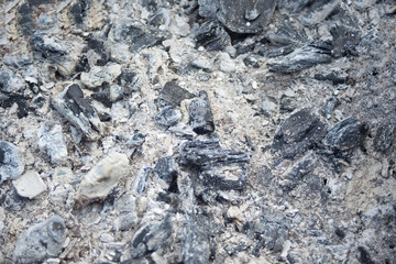 The coal. Background pattern charcoal not burning.