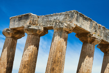  Apollon Tempel von Korinth, Griechenland, Peloponnes, 
