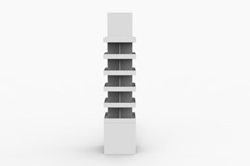 Retail Floor Pop Cardboard Display with 6 Tier for Supermarket illustration.