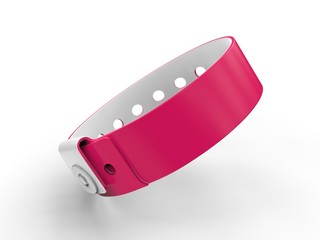 Blank Security Wristband Tag For Your Event And Parties. 3d render illustration.