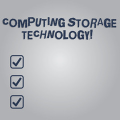 Writing note showing Computing Storage Technology. Business photo showcasing collective methods that retain digital data Blank Color Rectangular Shape with Round Light Beam Glowing in Center