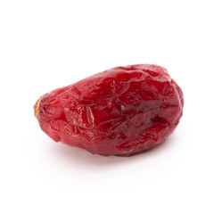 Dried cranberries isolated on white background