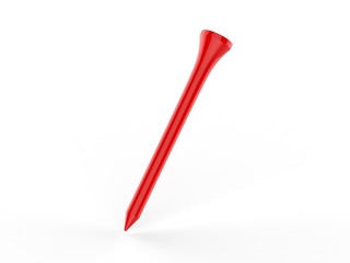 Blank Promotional Plastic Golf Bulk Tee for branding. 3d render illustration.