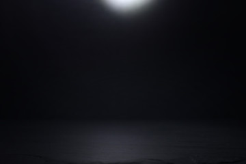 abstract dark concentrate floor scene with spotlight and display