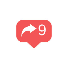 repost notifications design social network rating icons