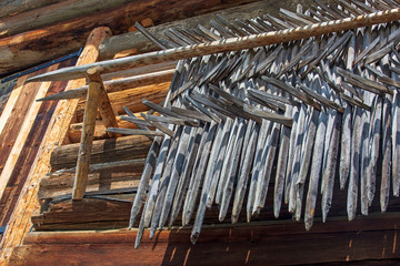 Allgäu - Huinzen - Heu trocknen - urig - Tradition - Stadel