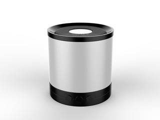 Blank Bluetooth promotional speaker for branding and mock up. 3d render illustration.
