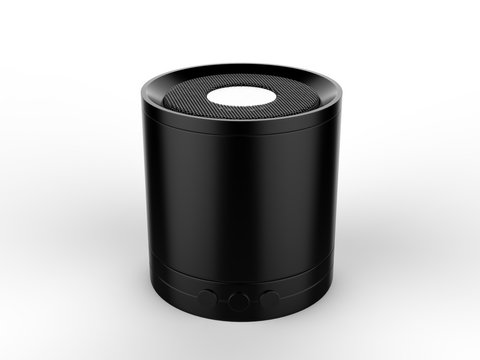 Blank Bluetooth promotional speaker for branding and mock up. 3d render illustration.