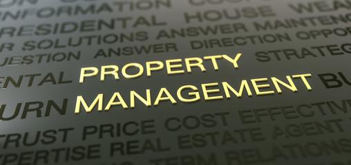 Real Estate and Property Management tag cloud Background
