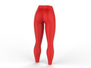 Blank Women's Leggings Mock up. 3d render illustration.