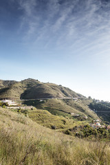 roads and houses on the hillside