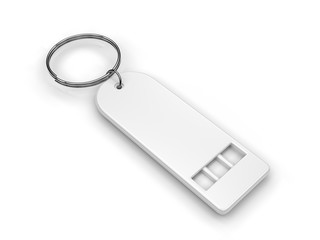 Blank LED Torch Key Ring for mock up. 3d render illustration.