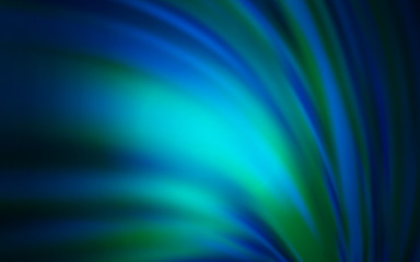 Dark BLUE vector blurred bright template.