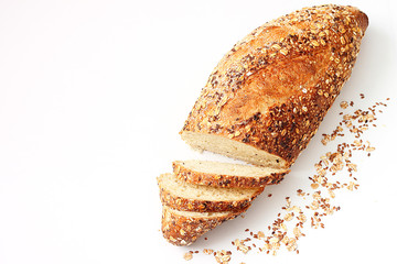 Whole wheat bread with seeds 